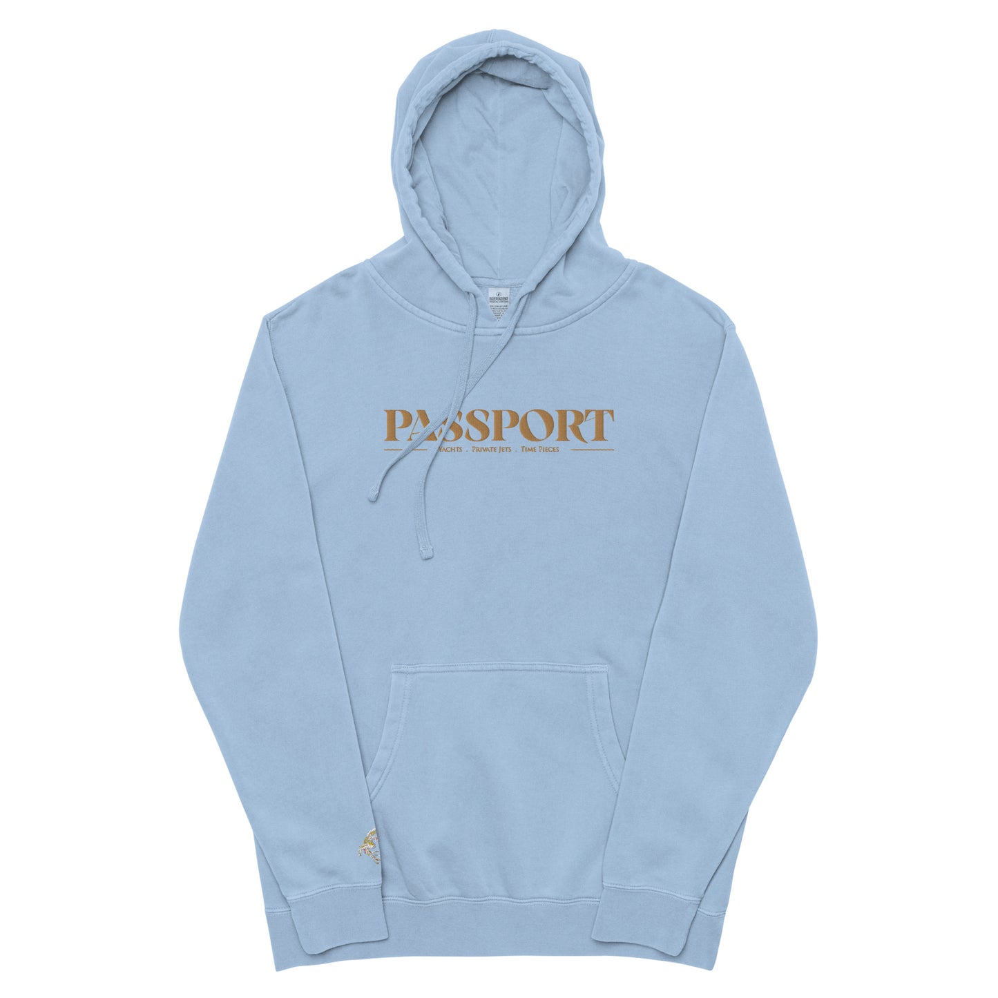 Passport Unisex pigment-dyed hoodie