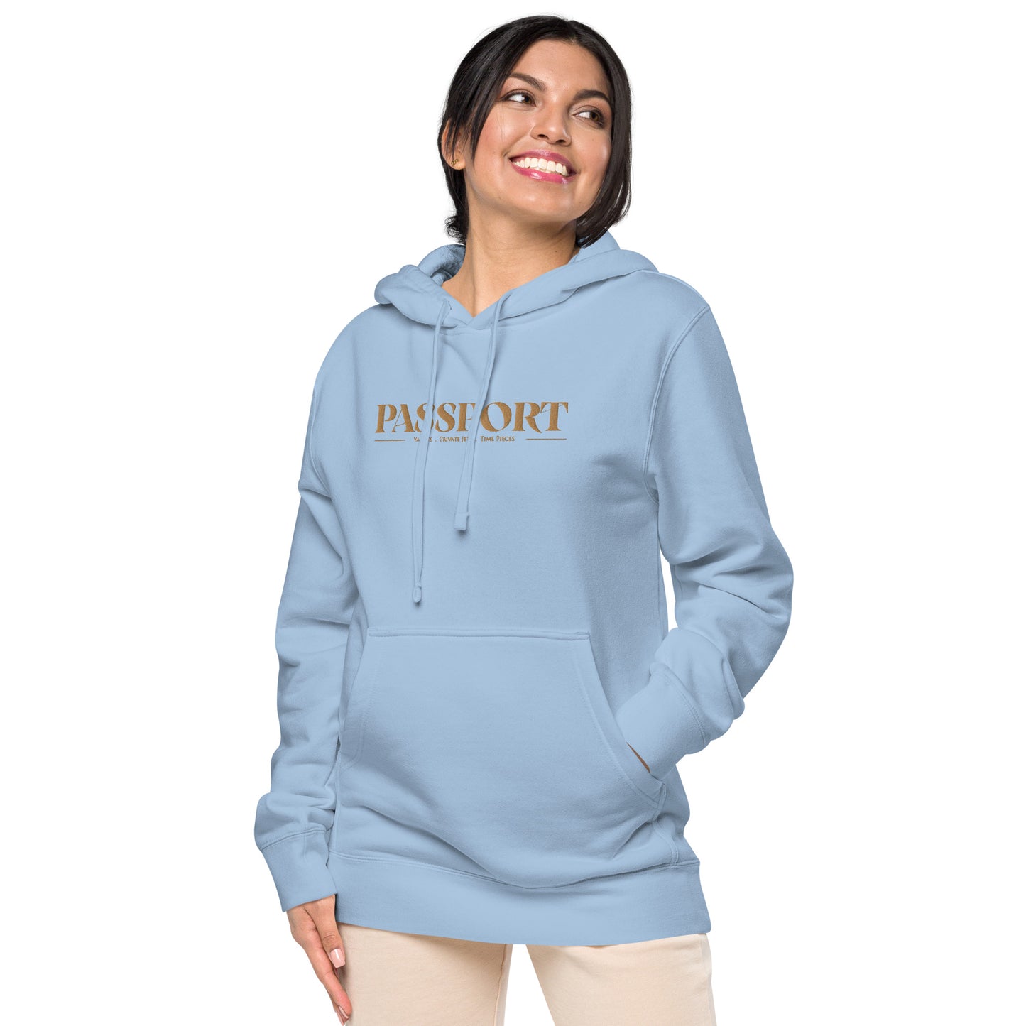 Passport Unisex pigment-dyed hoodie