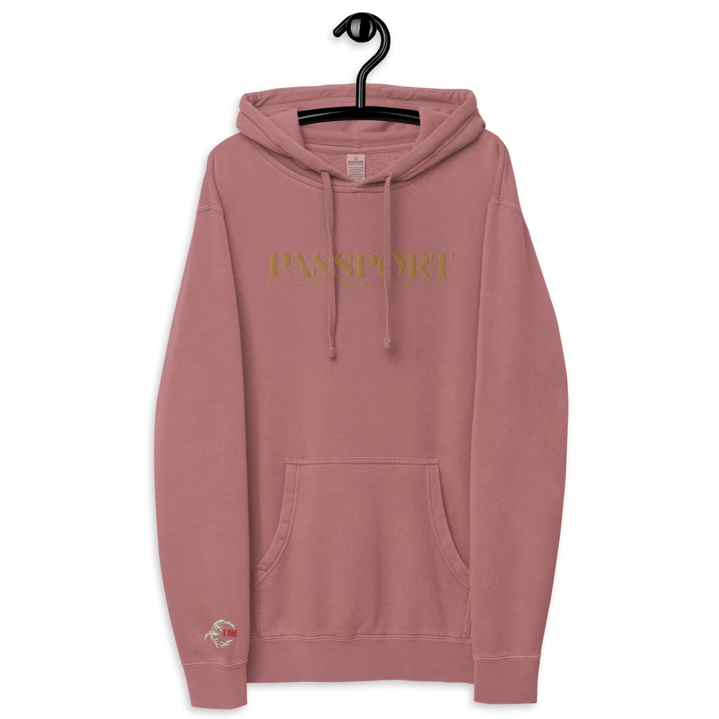 Passport Unisex pigment-dyed hoodie