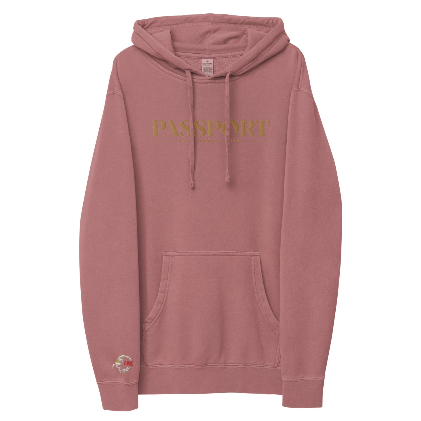 Passport Unisex pigment-dyed hoodie