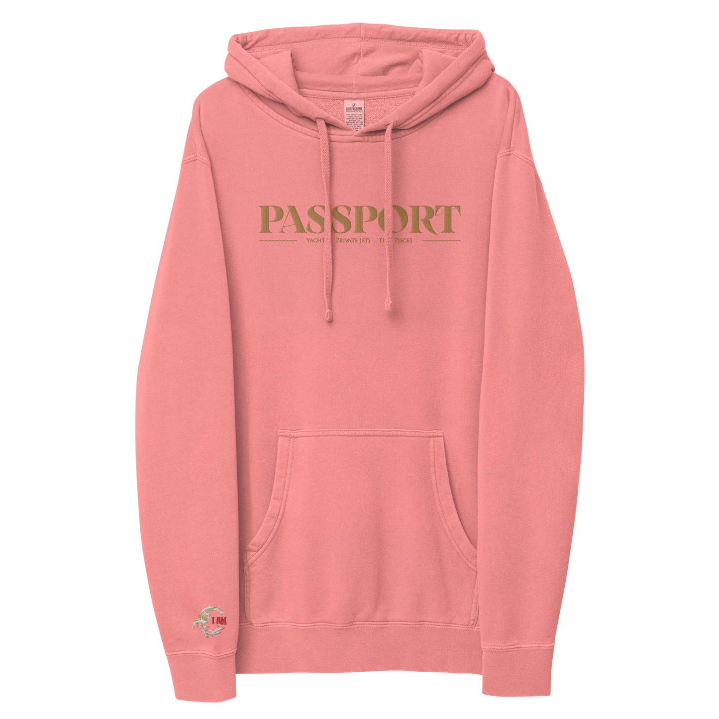 Passport Unisex pigment-dyed hoodie