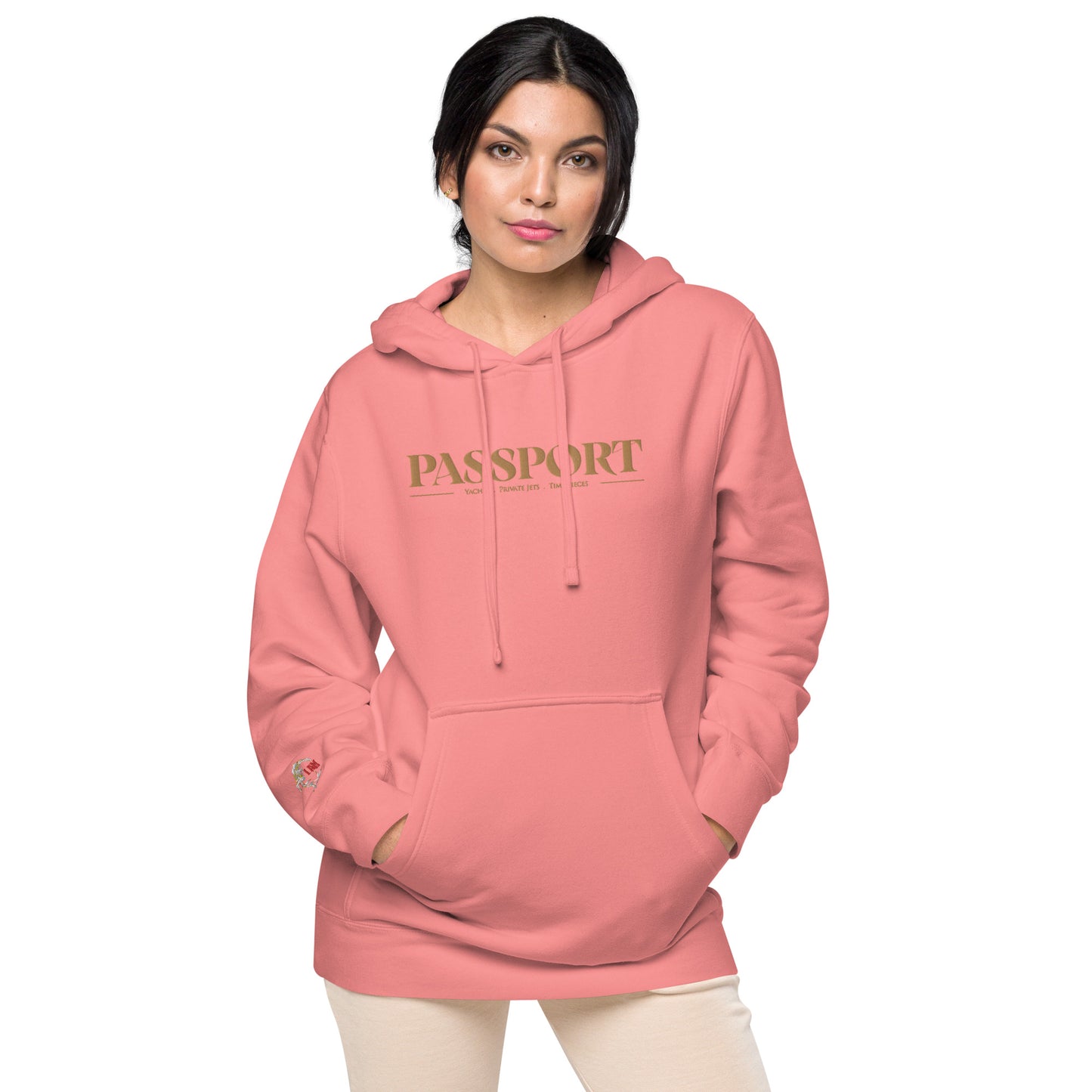 Passport Unisex pigment-dyed hoodie