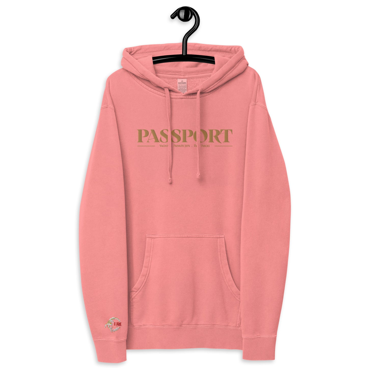 Passport Unisex pigment-dyed hoodie