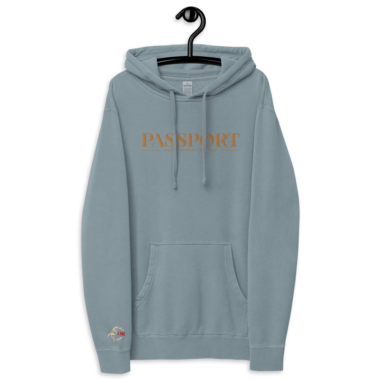 Passport Unisex pigment-dyed hoodie