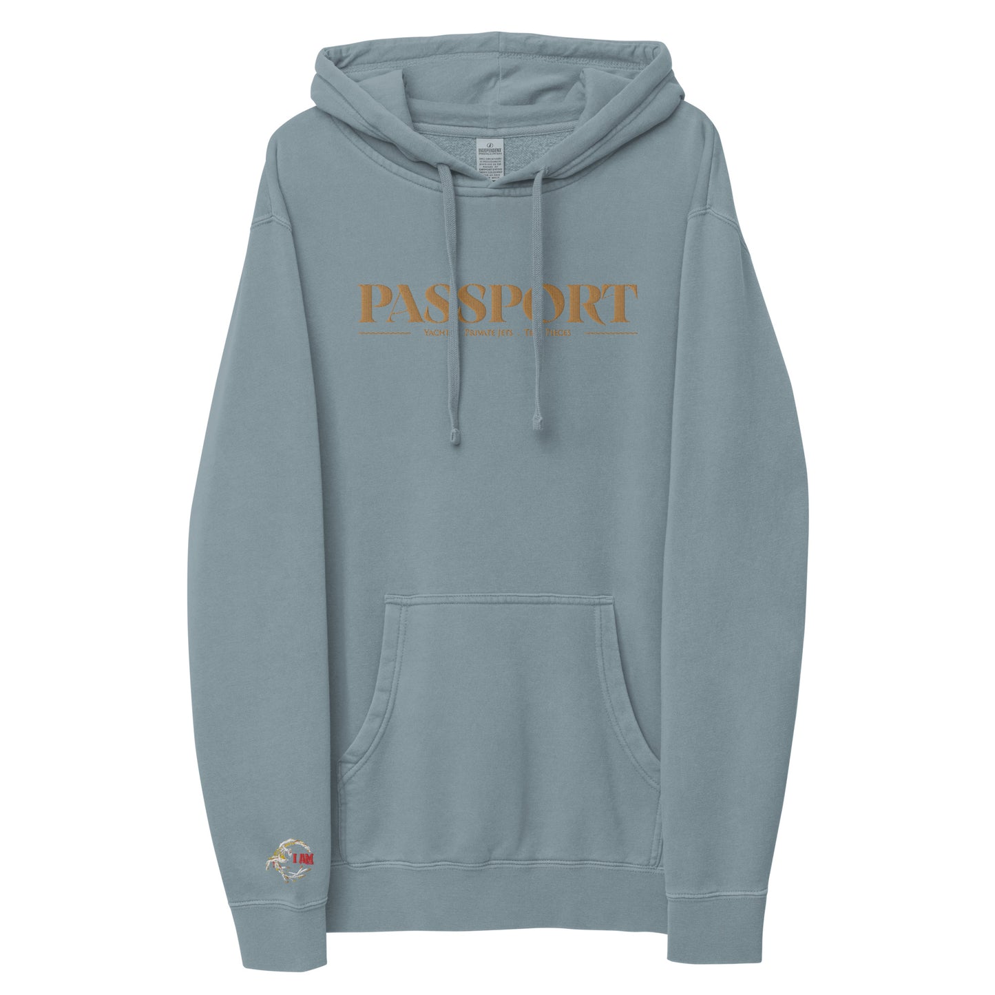 Passport Unisex pigment-dyed hoodie