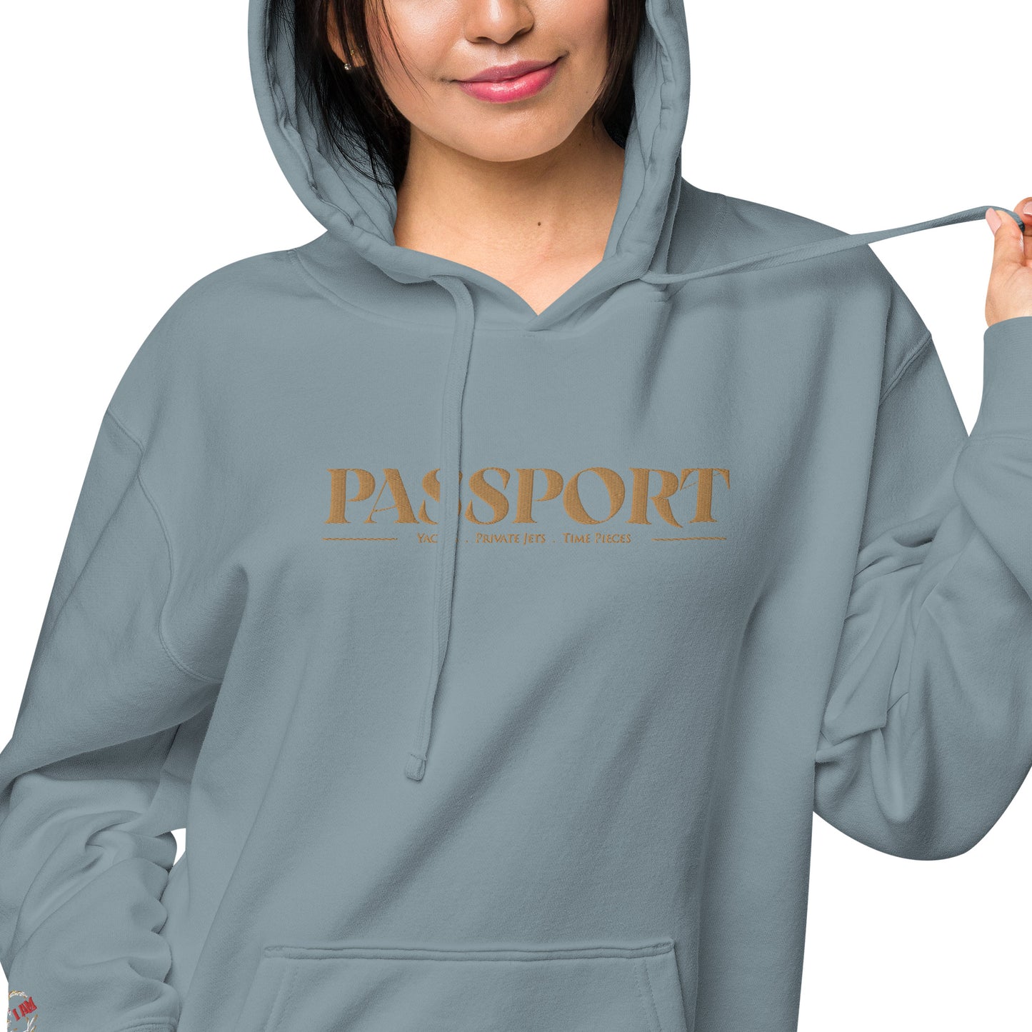 Passport Unisex pigment-dyed hoodie