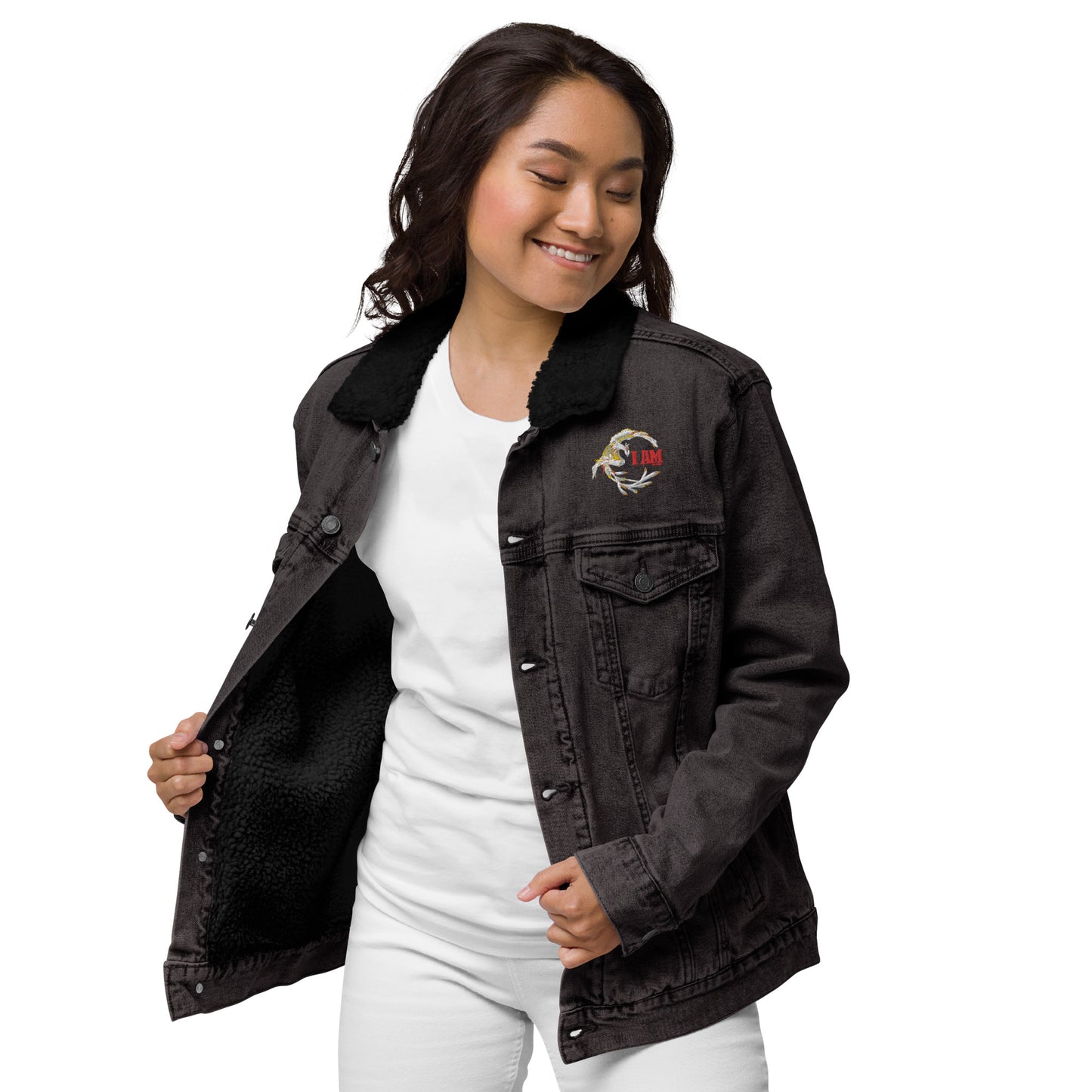Logo deluxe Unisex denim sherpa jacket
