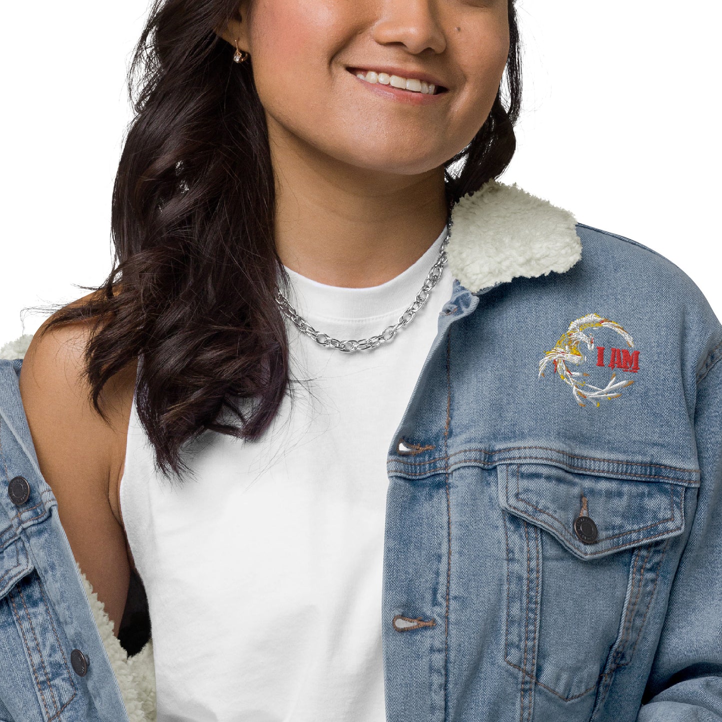 Logo deluxe Unisex denim sherpa jacket