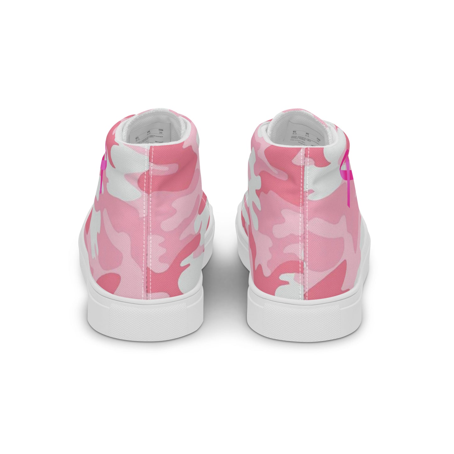 Fighters  Pink October Women’s high top canvas shoes
