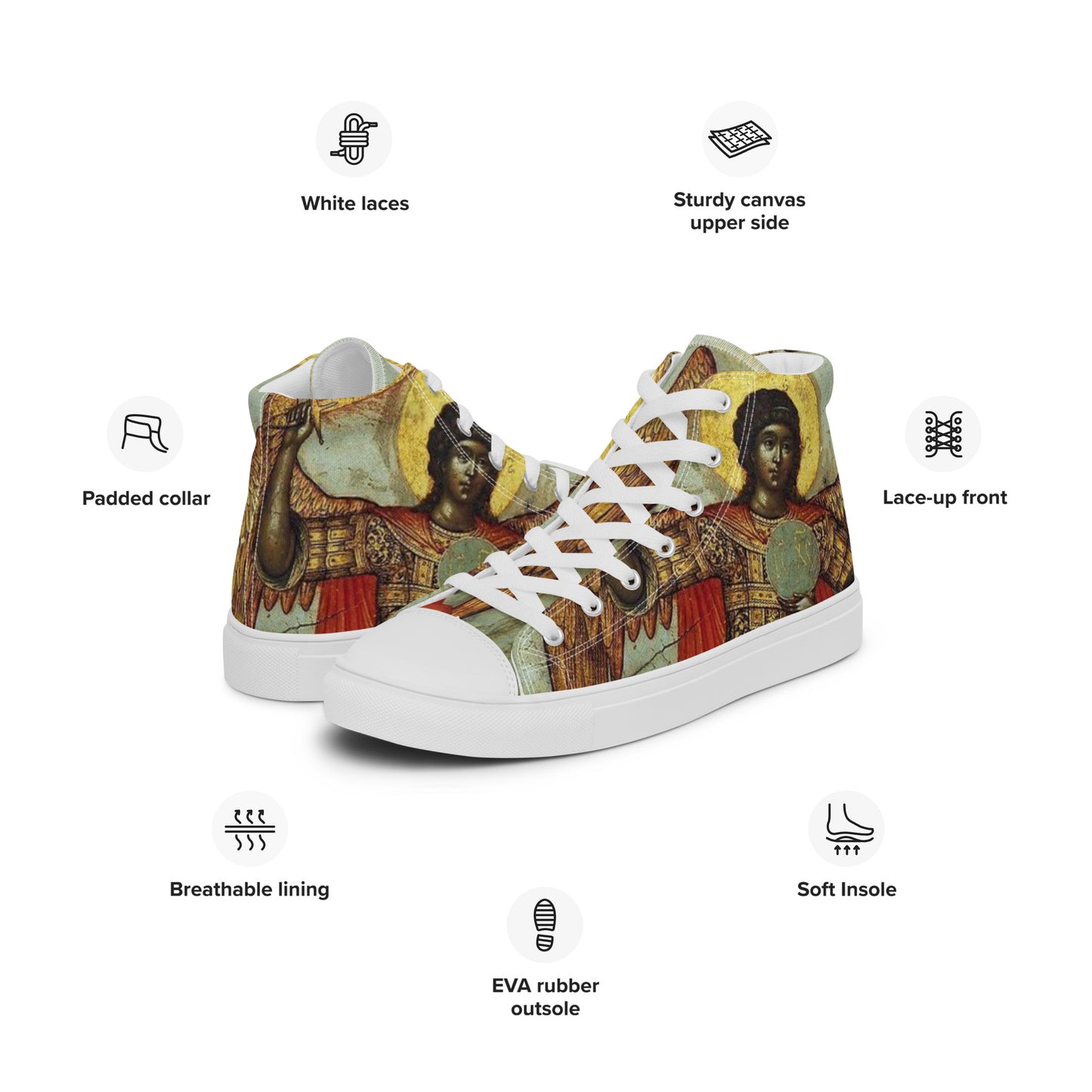“ Divine Messengers “ Women’s high top canvas shoes