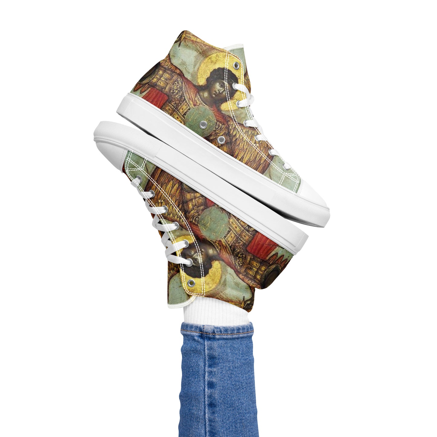 “ Divine Messengers “ Women’s high top canvas shoes