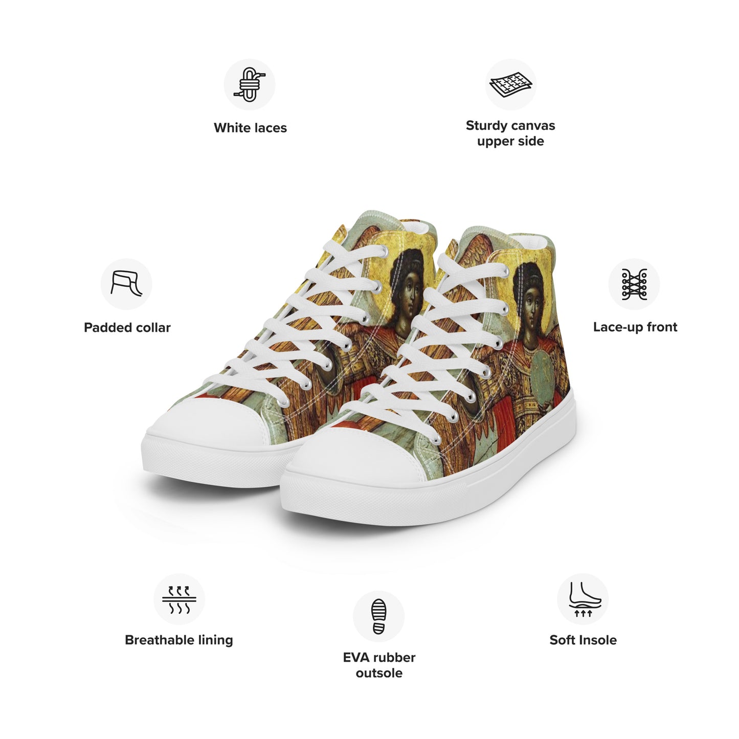 “ Divine Messengers “ Women’s high top canvas shoes