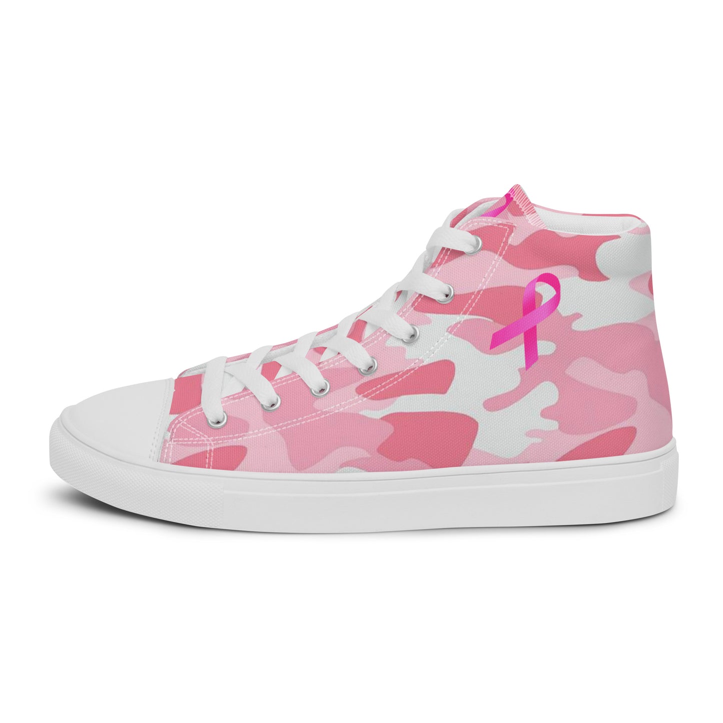 Fighters  Pink October Women’s high top canvas shoes