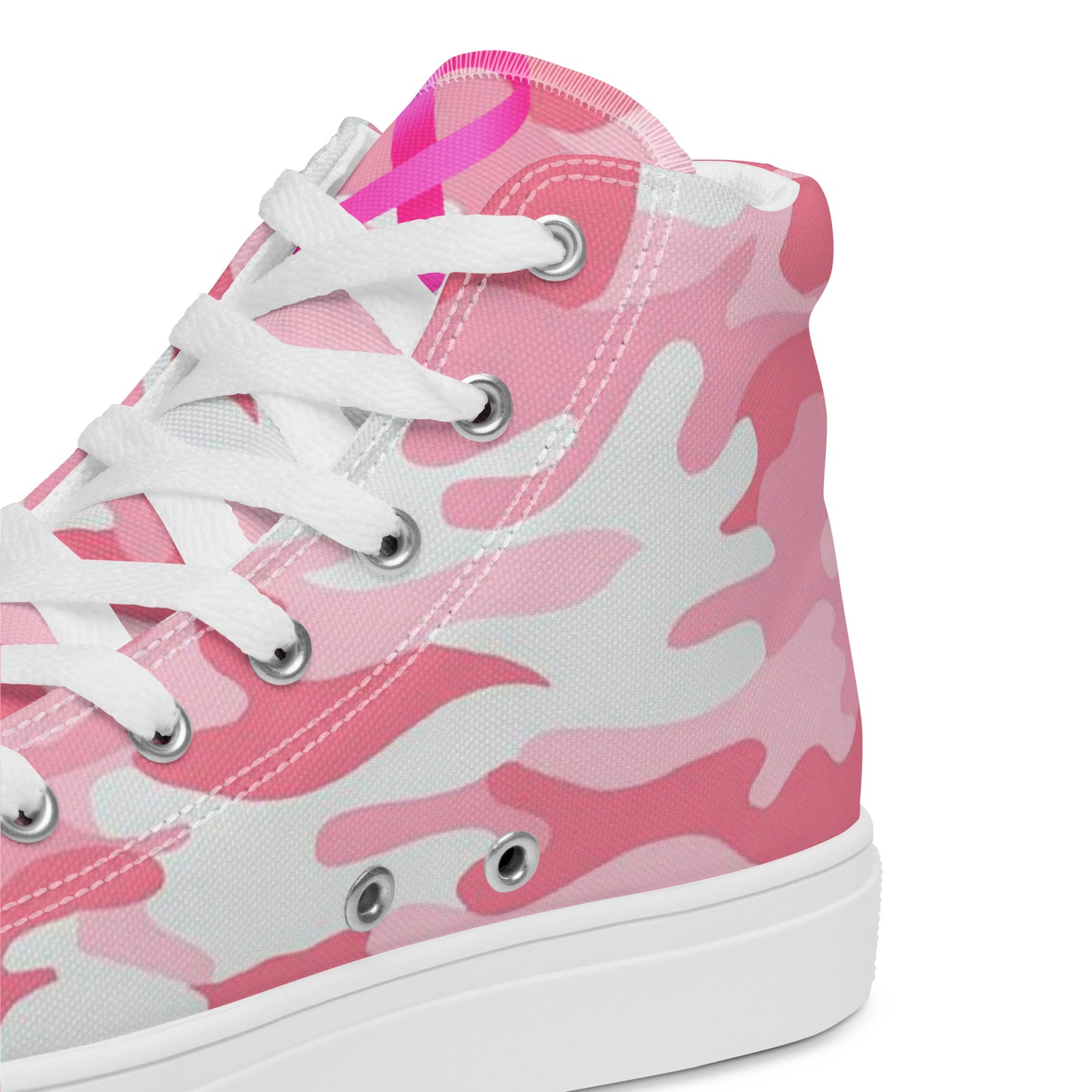 Fighters  Pink October Women’s high top canvas shoes