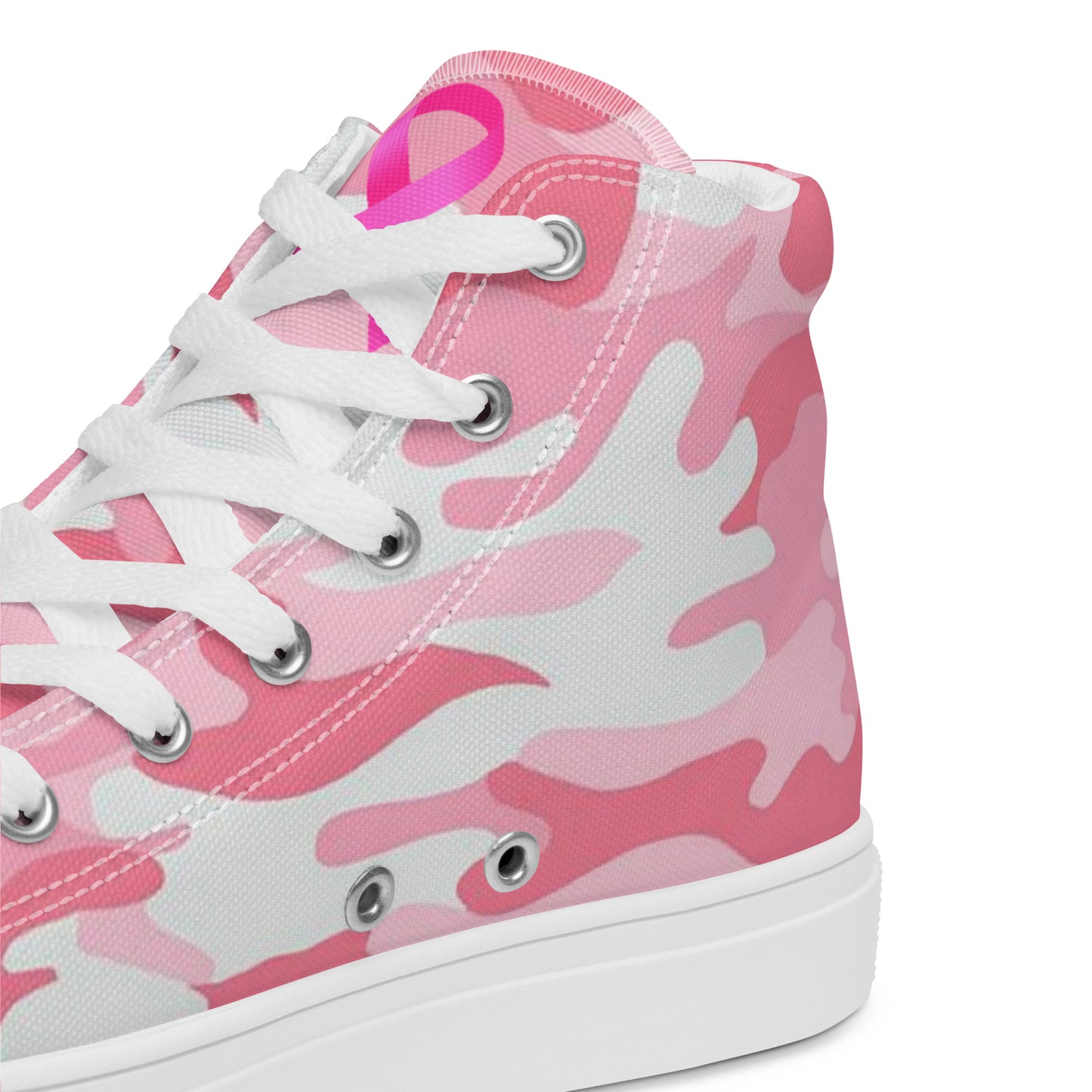 Fighters  Pink October Women’s high top canvas shoes