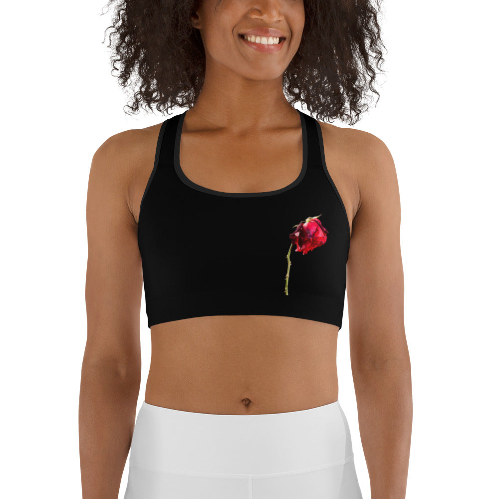 Concrete rose Sports bra