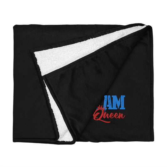 I Am Queen Premium sherpa blanket