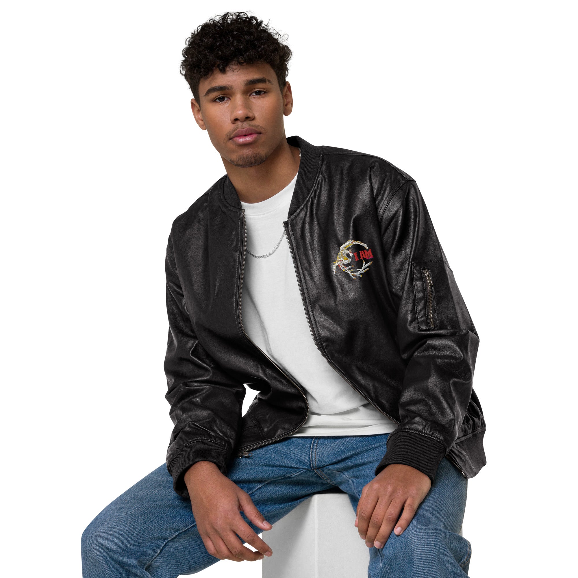 “ The Rise “ Leather Bomber Jacket