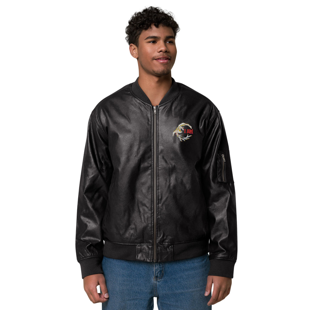 “ The Rise “ Leather Bomber Jacket