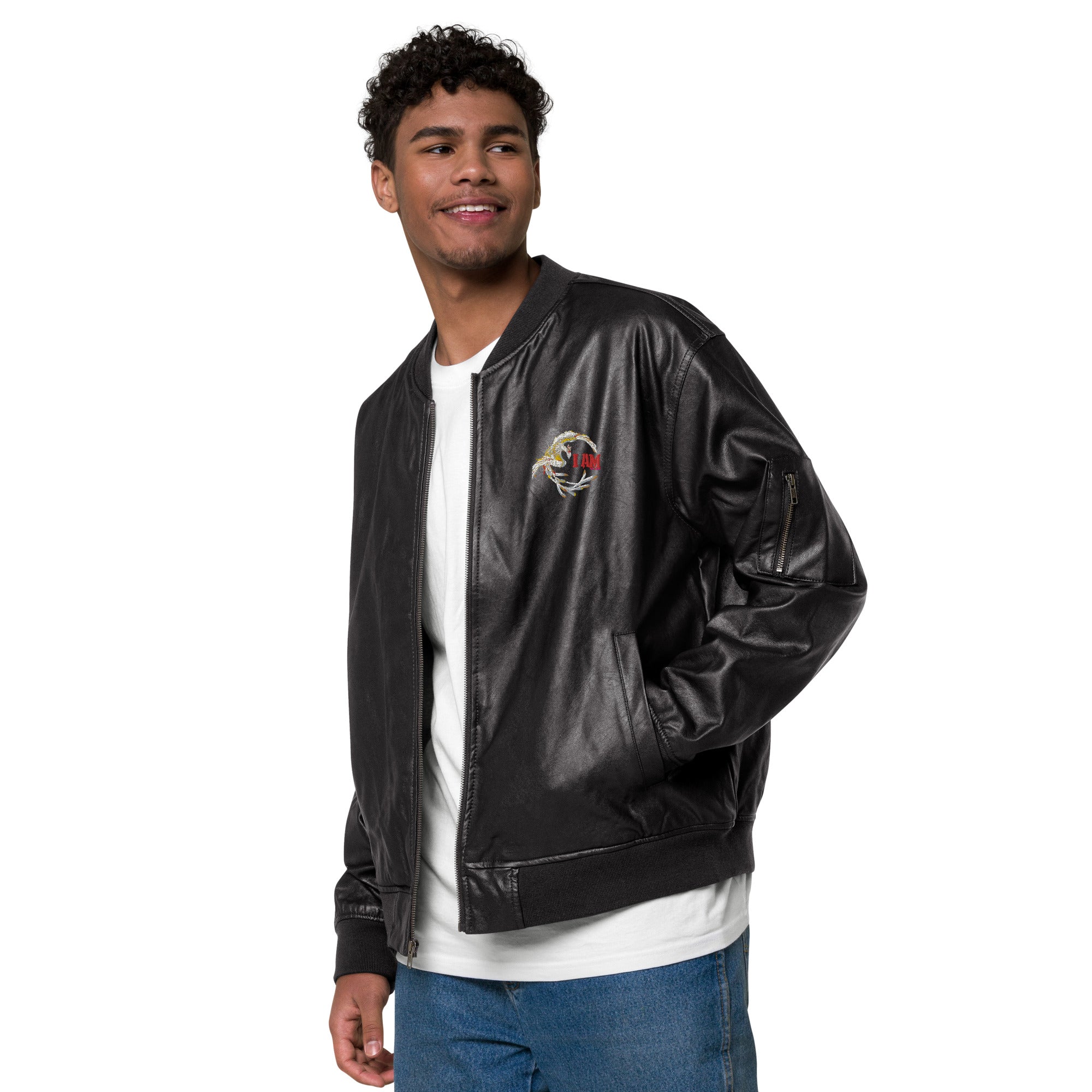 “ The Rise “ Leather Bomber Jacket