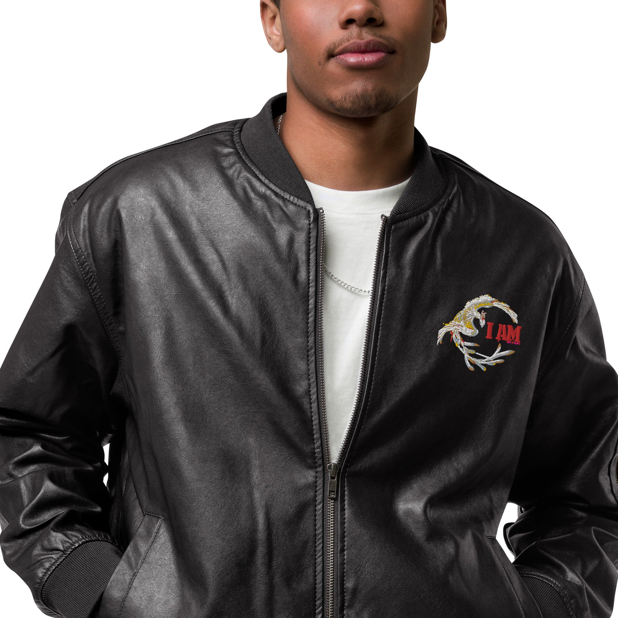 “ The Rise “ Leather Bomber Jacket