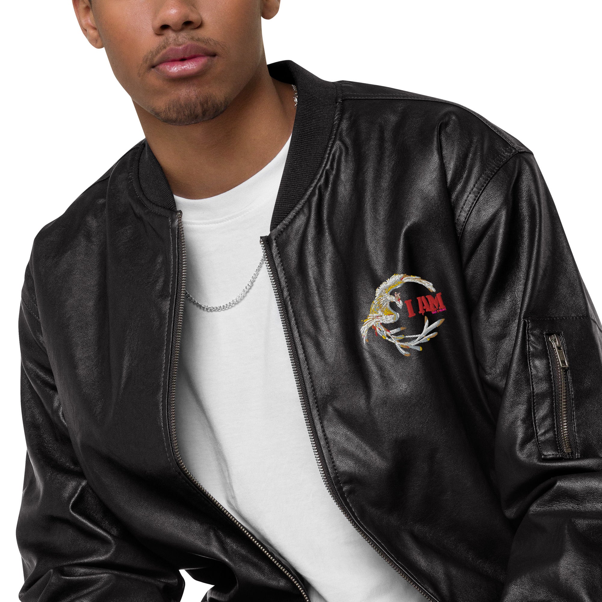 “ The Rise “ Leather Bomber Jacket