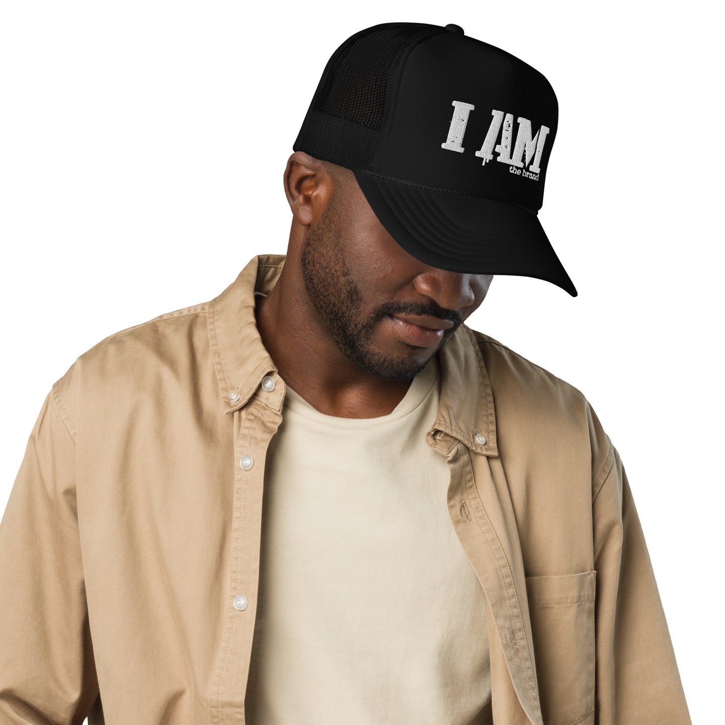 I AM The Brand  logo original Foam trucker hat