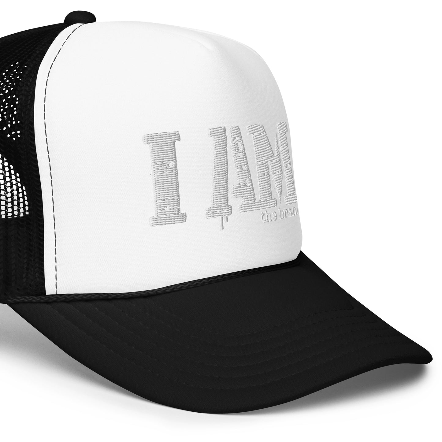 I AM The Brand  logo original Foam trucker hat