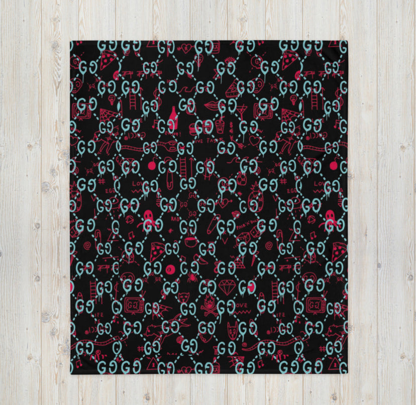 Ghost of Guccl statement Throw Blanket