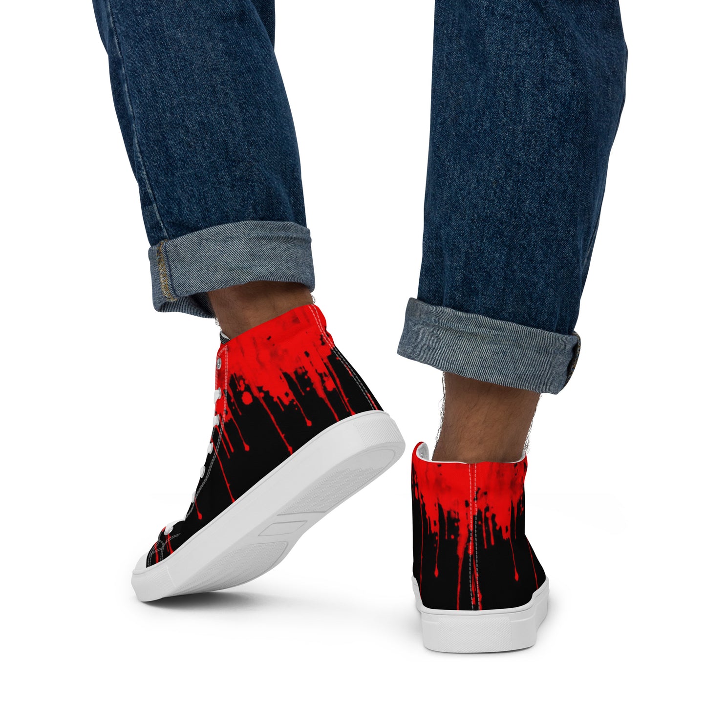 Red October Men’s high top canvas shoes