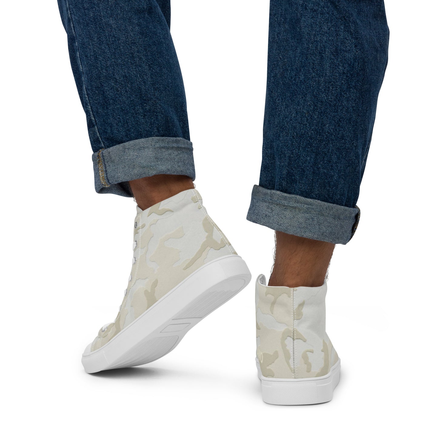 I Am Camo shadow Men’s high top canvas shoes