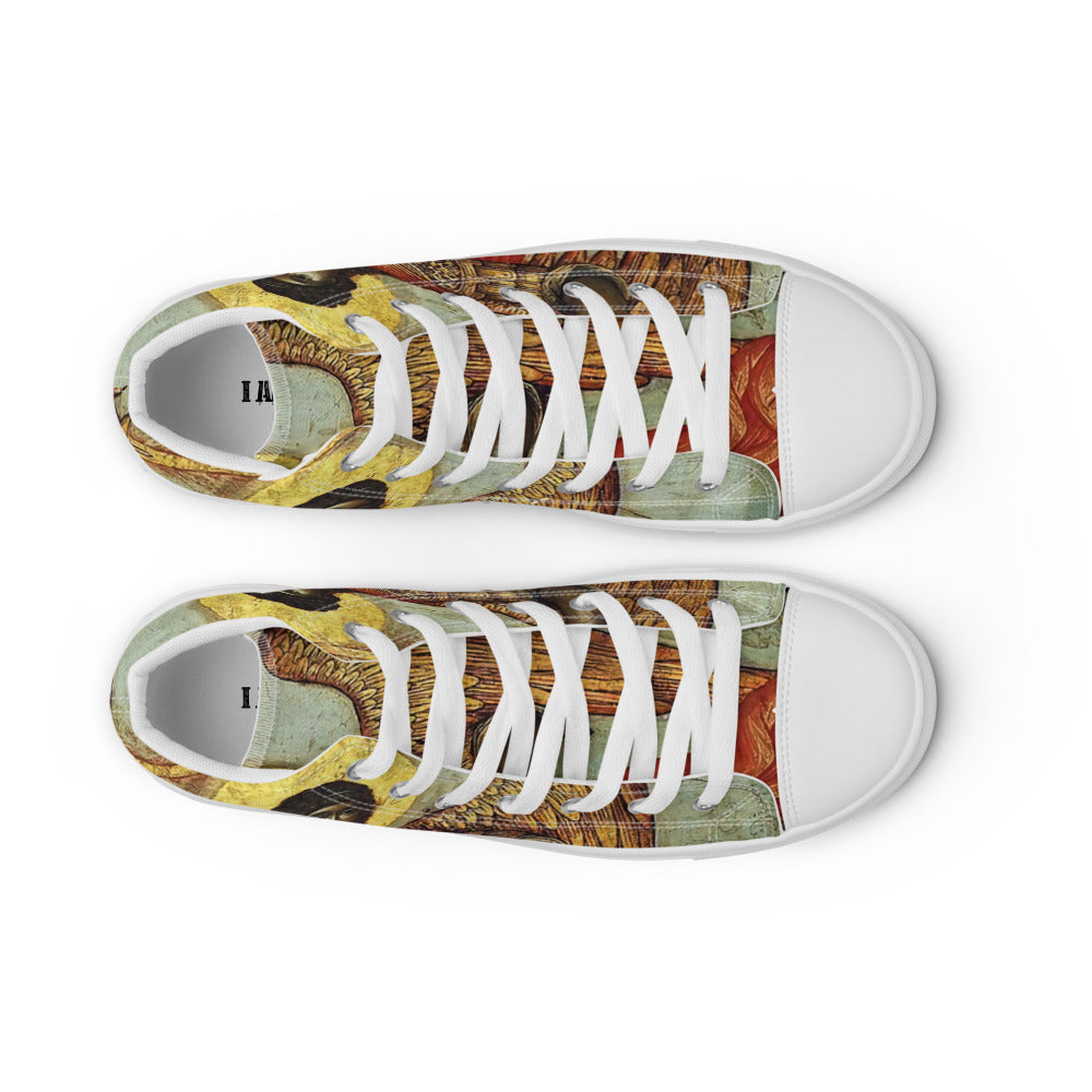 “ Divine Messenger“ Men’s high top canvas shoes