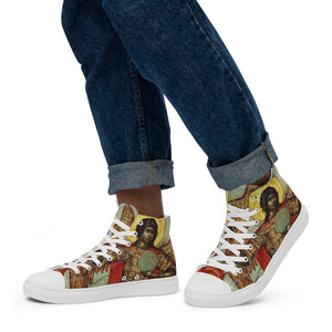 “ Divine Messenger“ Men’s high top canvas shoes