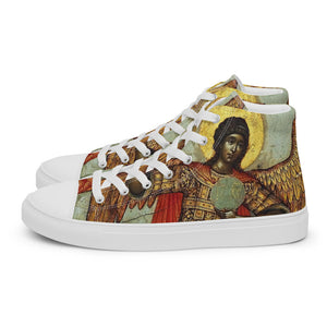 “ Divine Messenger“ Men’s high top canvas shoes