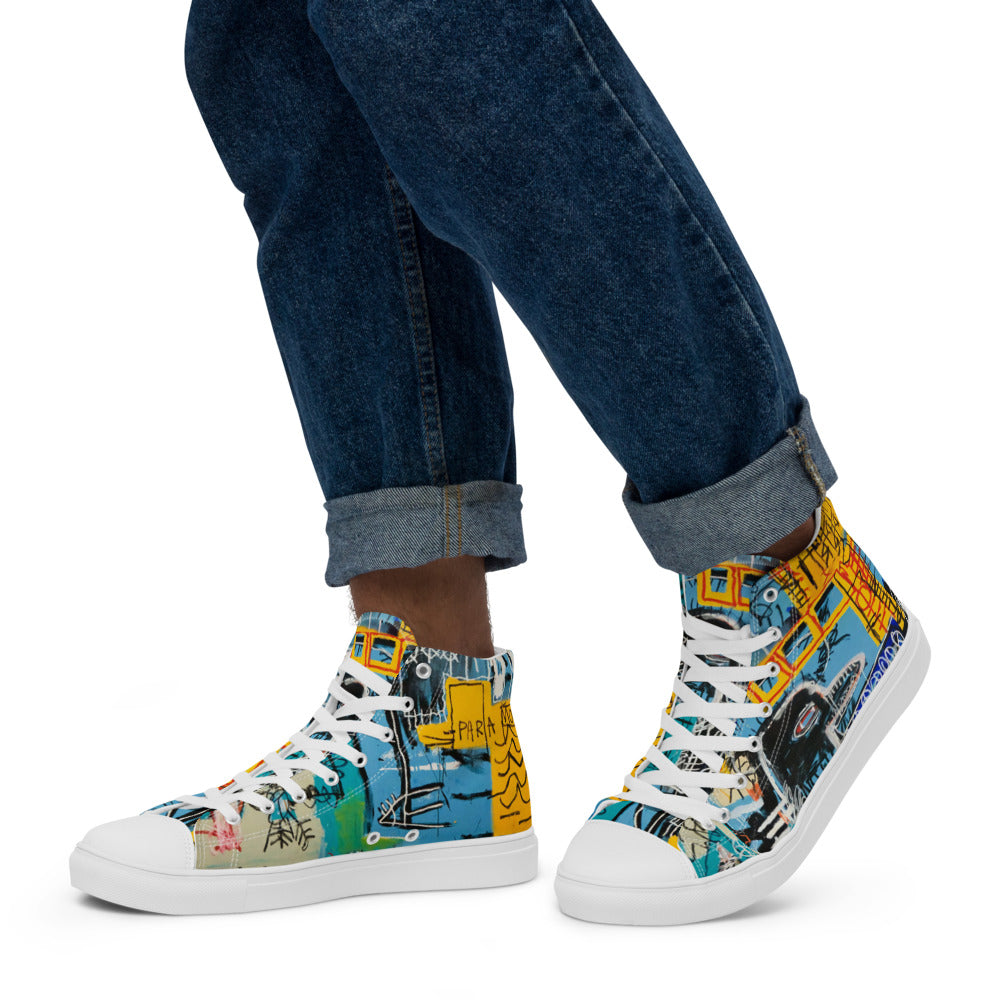 “ Arts crown “ Men’s high top canvas shoes