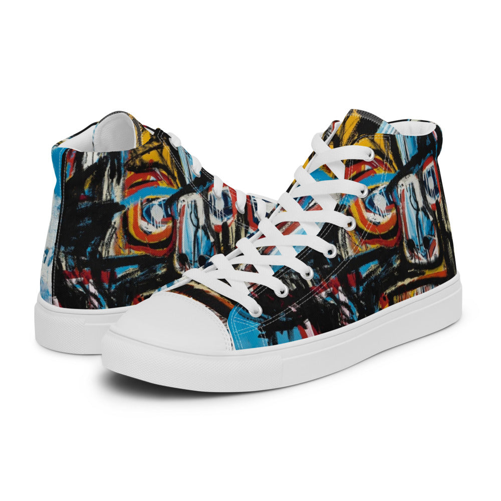 “ Basquiat Face “ Men’s high top canvas shoes