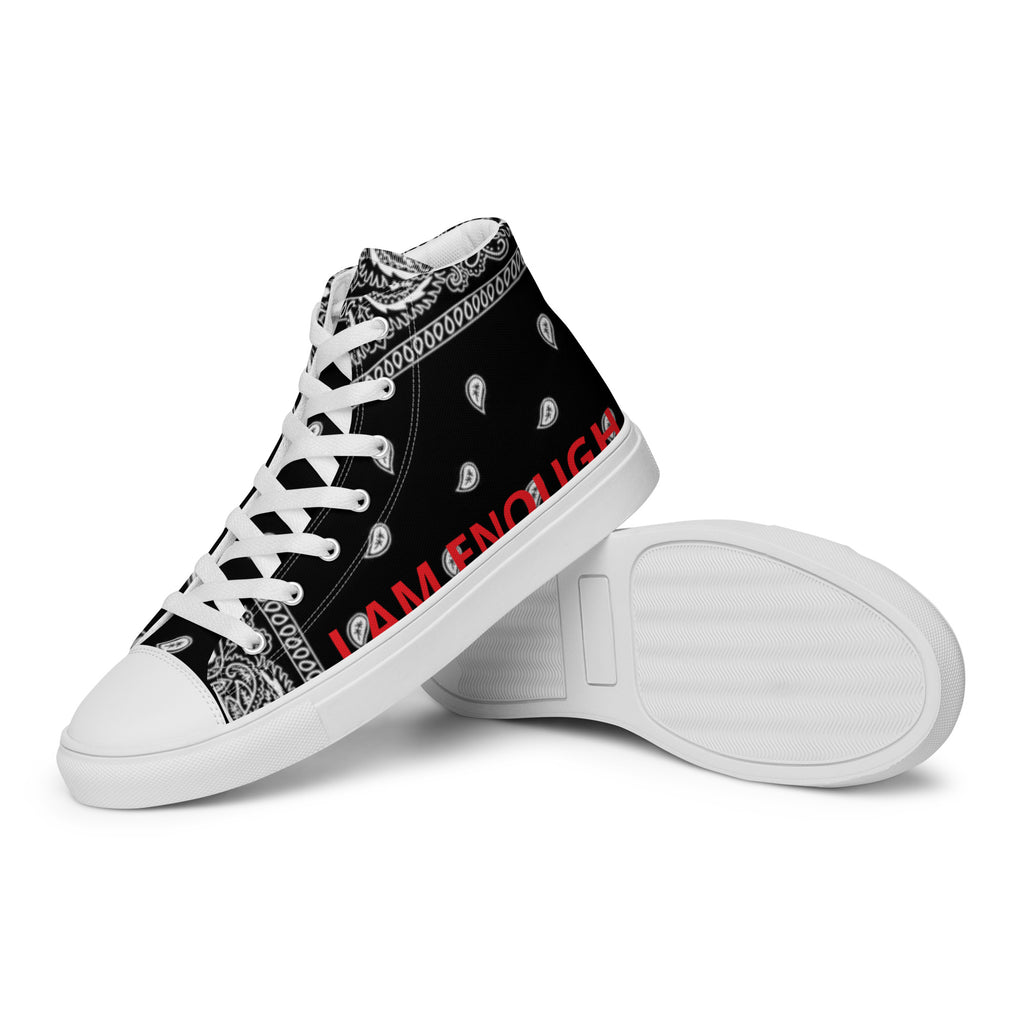 I Am Enough Men’s  ( a limited edition collaboration with Maya Azucena )  high top canvas shoes