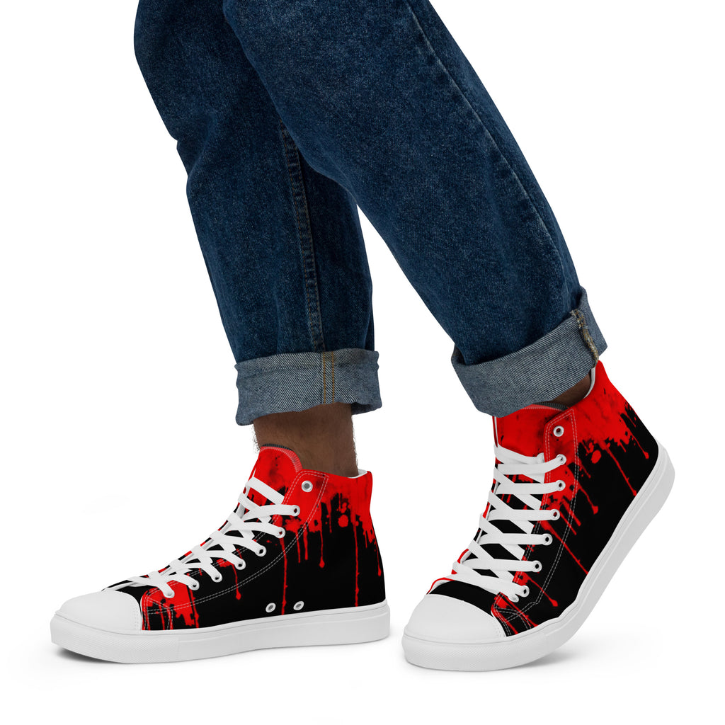 Red October Men’s high top canvas shoes