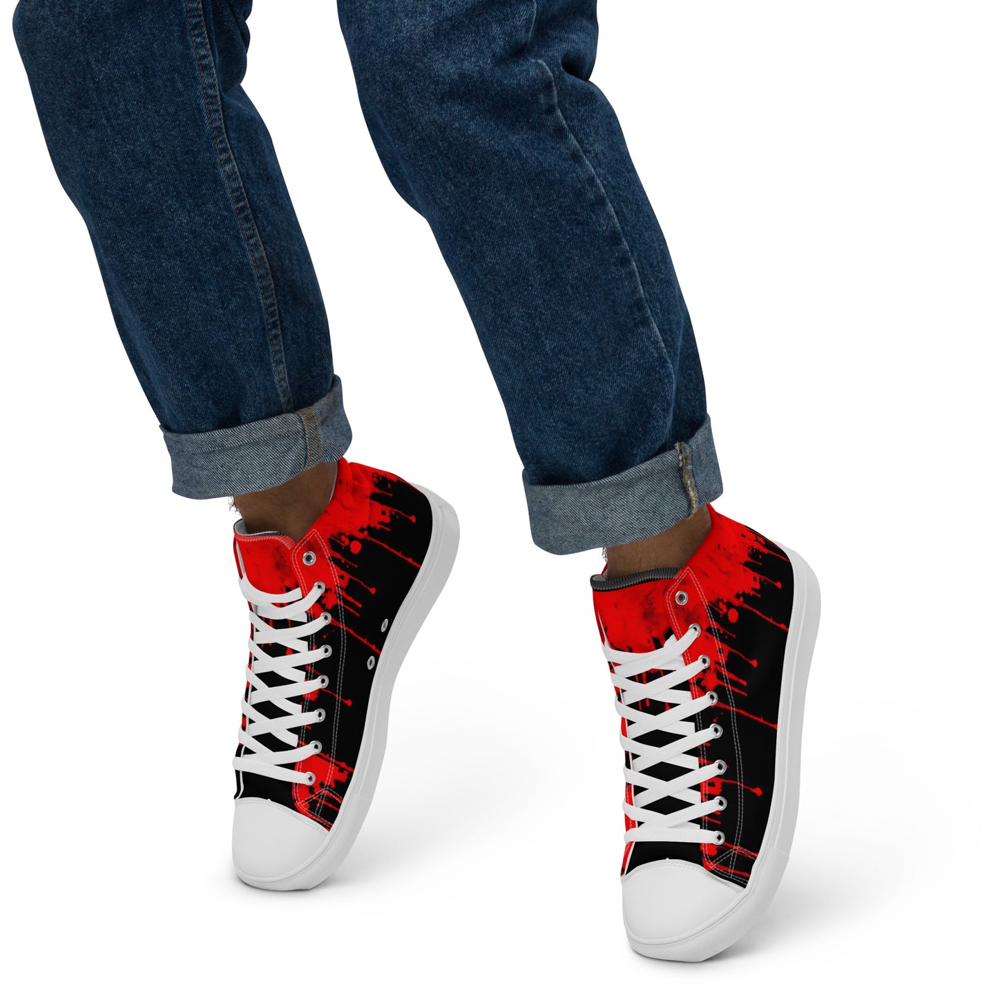Red October Men’s high top canvas shoes