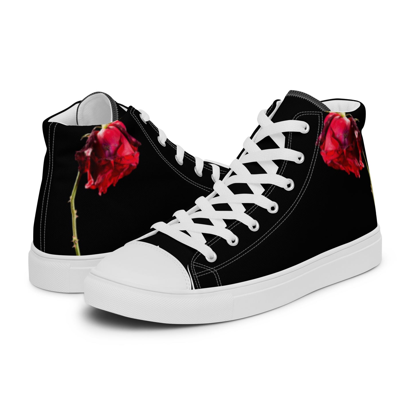 Concrete Rose 🥀 Mecca . Men’s high top canvas shoes