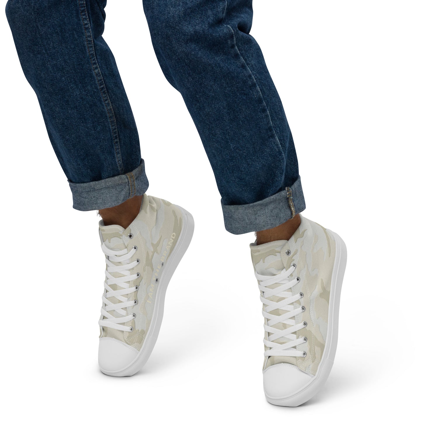 I Am Camo shadow Men’s high top canvas shoes
