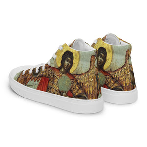 “ Divine Messenger“ Men’s high top canvas shoes