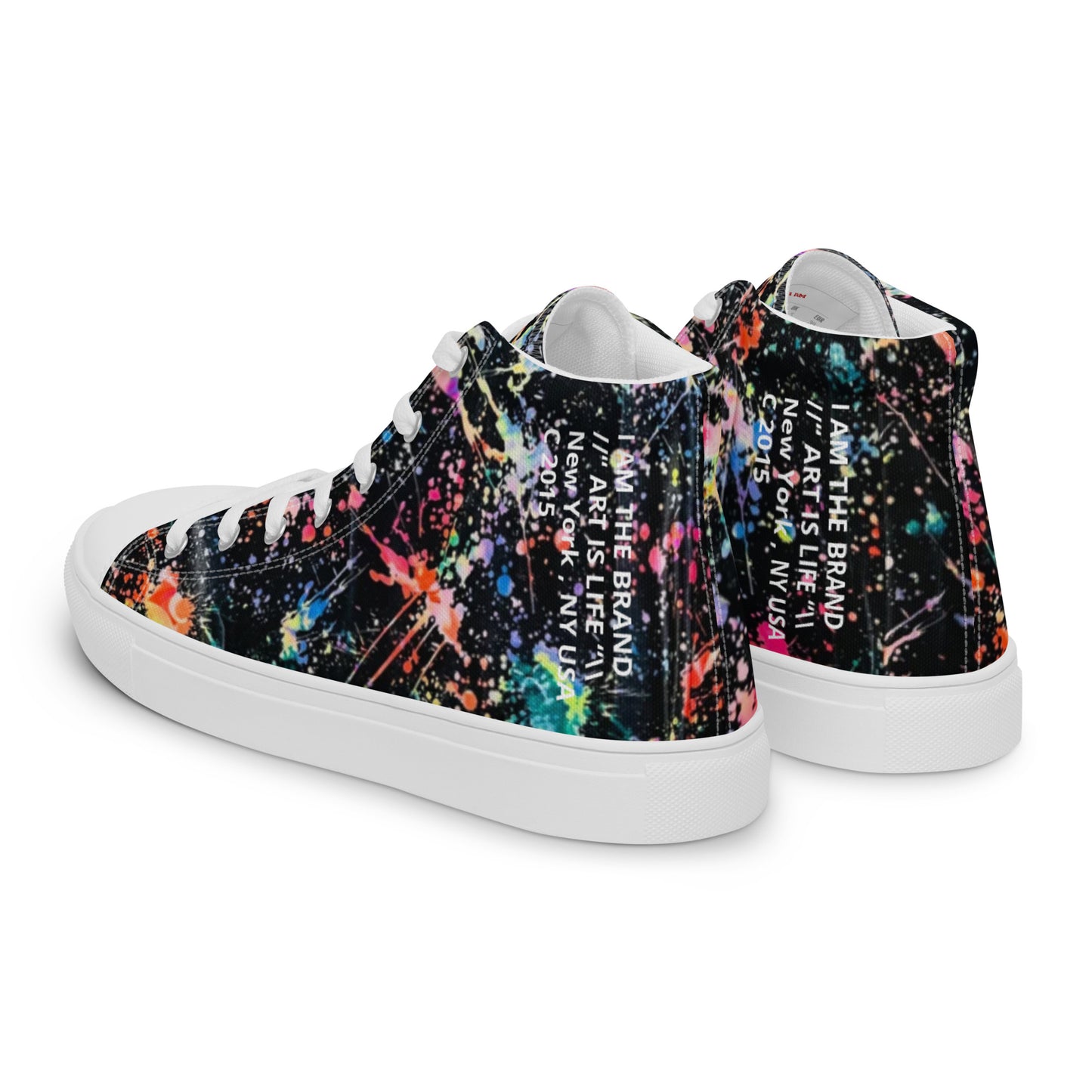 Art is life 2 men’s high  top canvas shoes