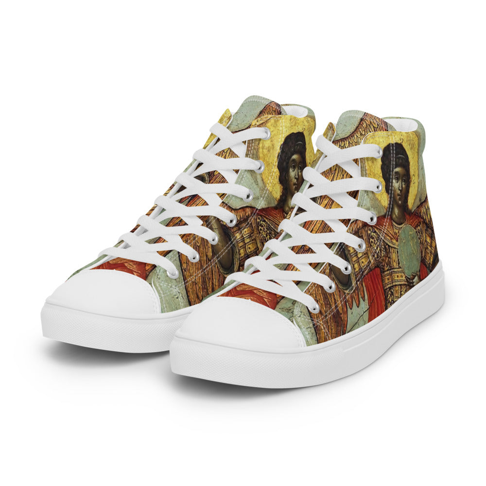 “ Divine Messenger“ Men’s high top canvas shoes