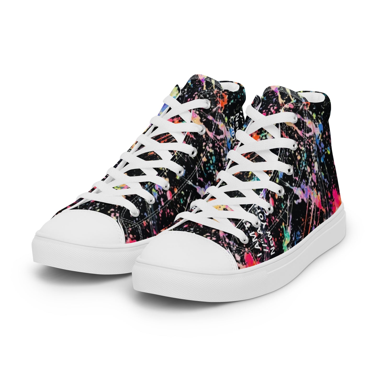 Art is life 2 men’s high  top canvas shoes