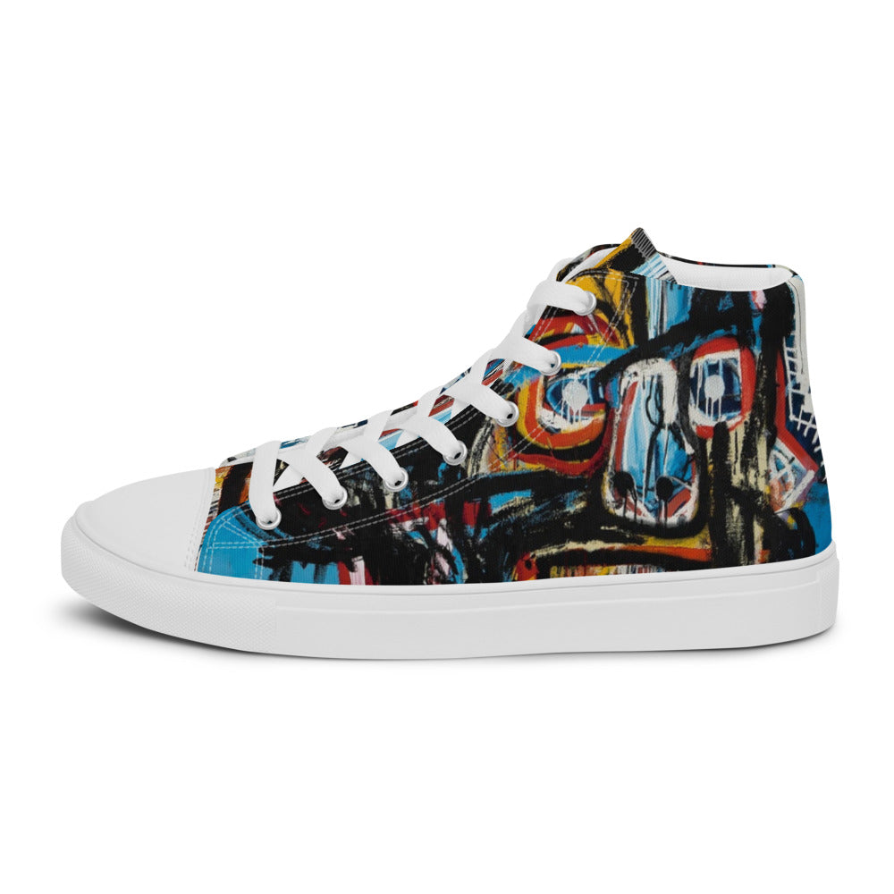 “ Basquiat Face “ Men’s high top canvas shoes