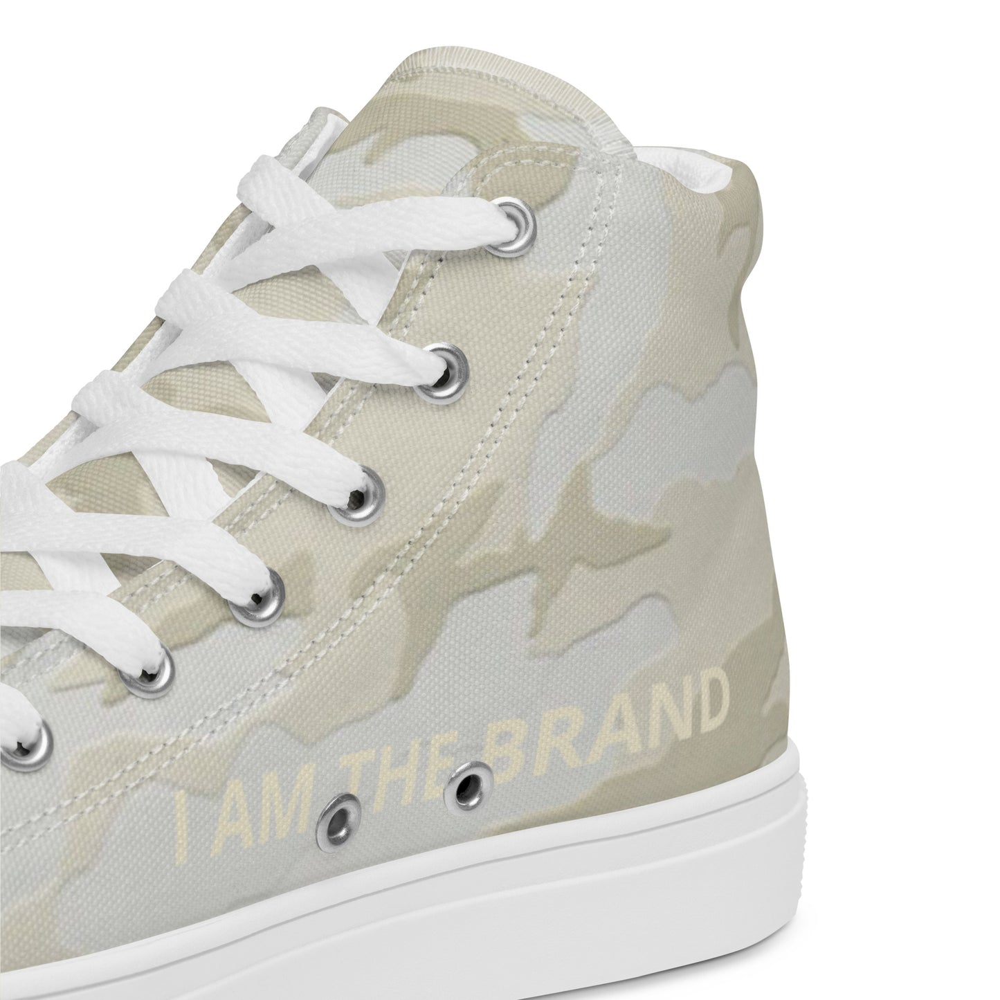 I Am Camo shadow Men’s high top canvas shoes