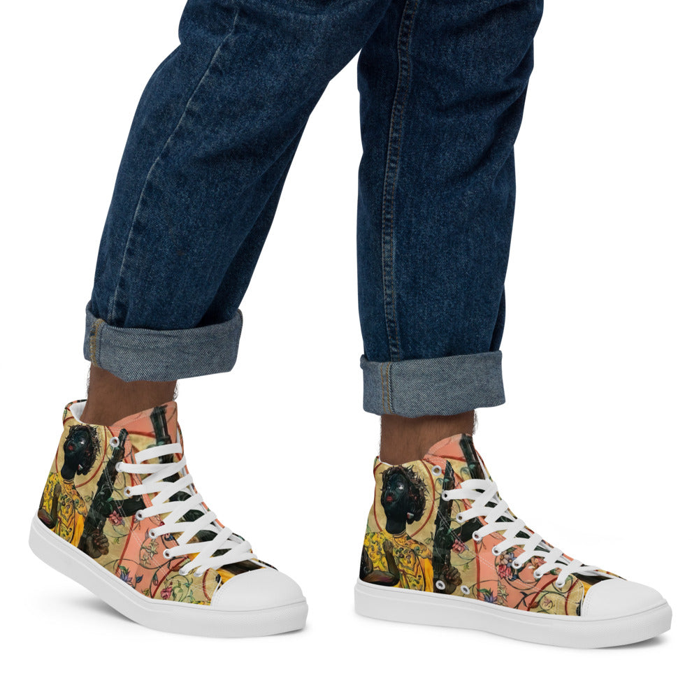Joy is a Weapon  MEN canvas sneakers