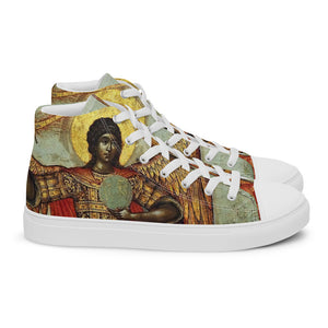 “ Divine Messenger“ Men’s high top canvas shoes