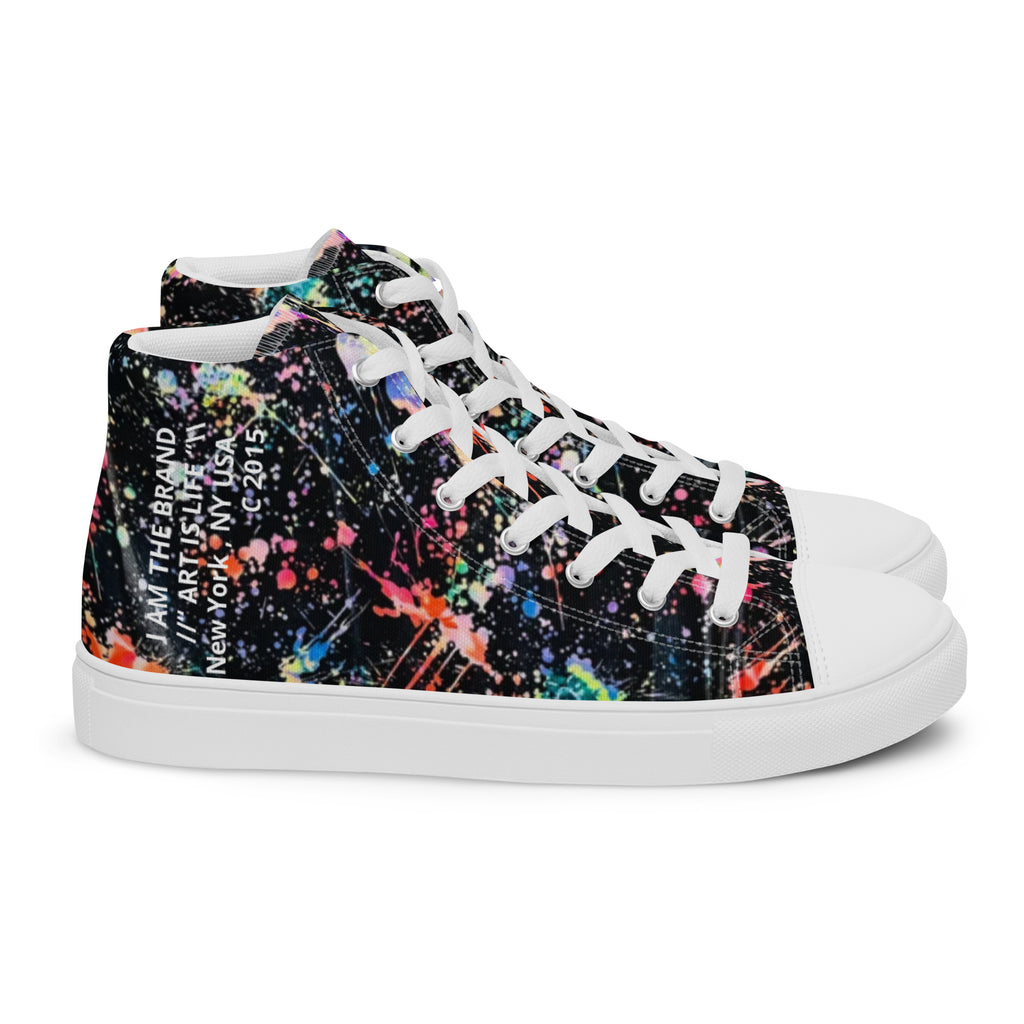 Art is life 2 men’s high  top canvas shoes